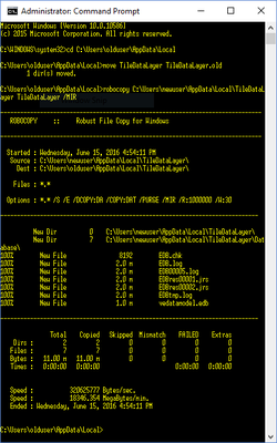 Screenshot of commands to fix broken Windows 10 start menu.